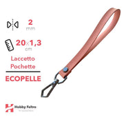 Laccetto Pochette Ecopelle Salmone Scuro COD.98