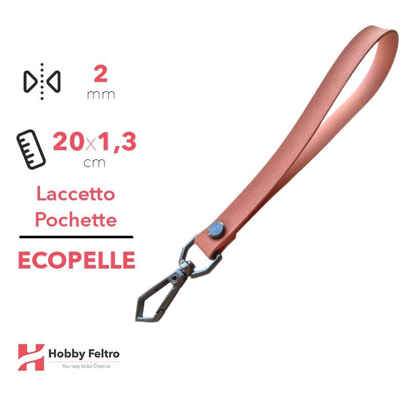 Laccetto Pochette Ecopelle Salmone Scuro COD.98