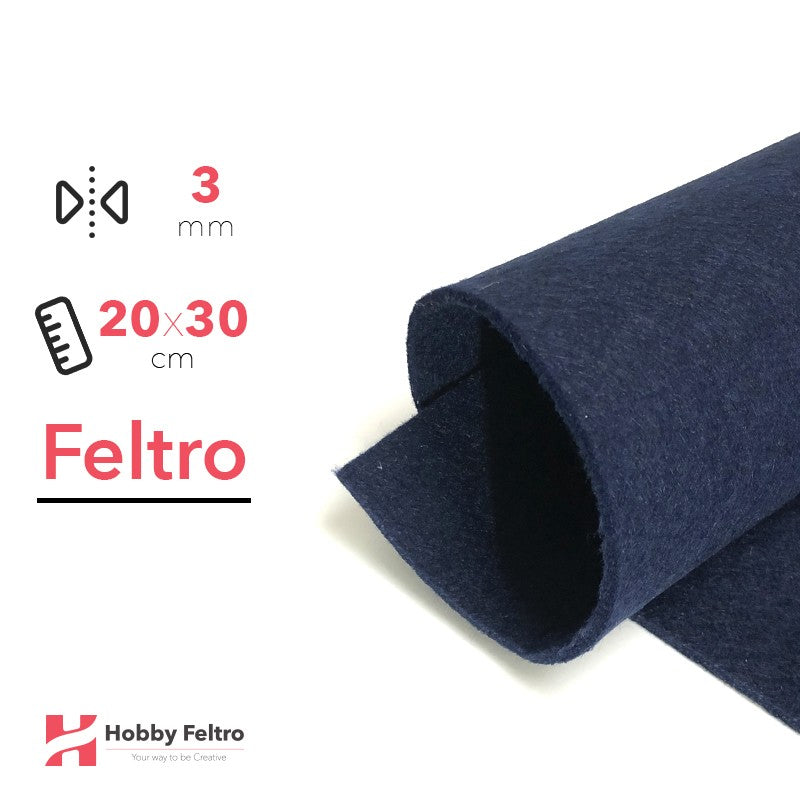 Feltro 20x30cm 3mm Blu Notte COD.32