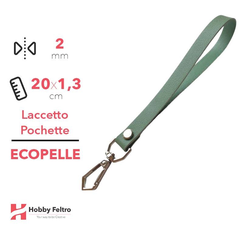 Laccetto Pochette Ecopelle Verde Salvia COD.99