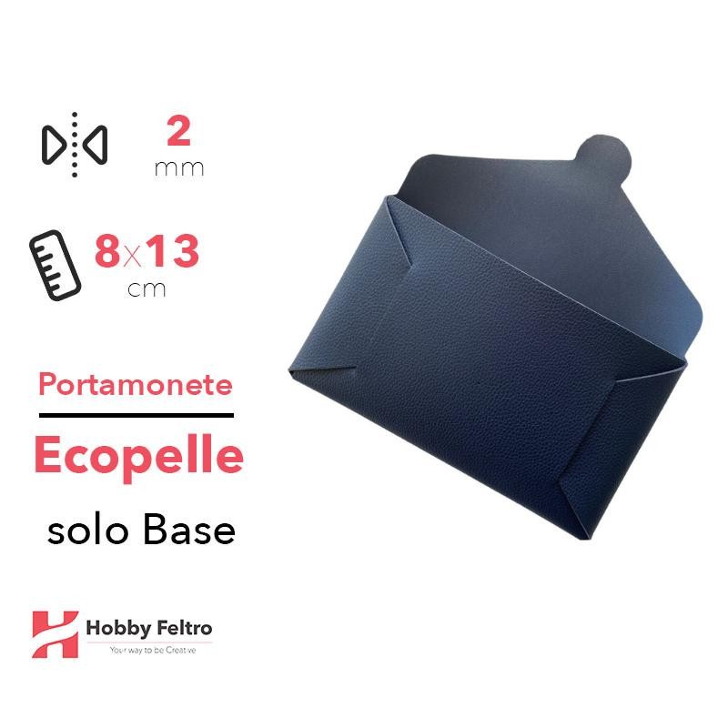 Portamonete ecopelle solo base colore Blu Notte codice 6