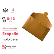 Portamonete solo Base Ecopelle Giallo Ocra COD.48