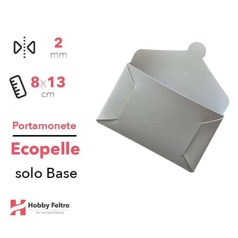 Portamonete solo Base Ecopelle Grigio COD.27