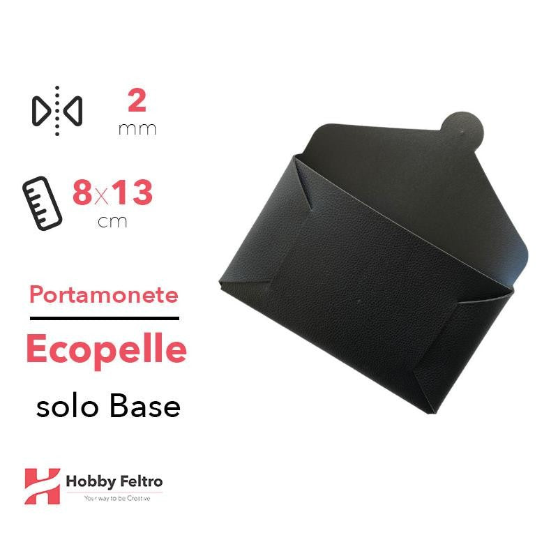 Portamonete solo Base Ecopelle Nero COD.1