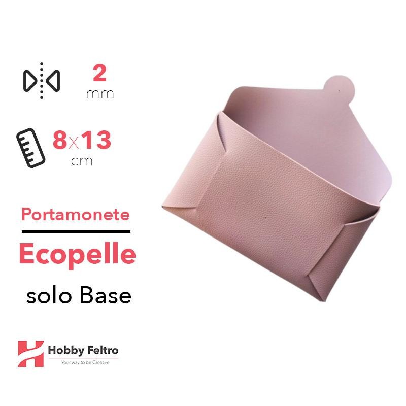Portamonete solo Base Ecopelle Rosa Antico COD.51