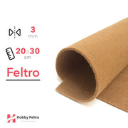 Feltro 20x30cm 3mm Marroncino Cammello COD.39