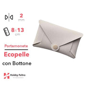 Portamonete con Bottone Ecopelle Beige COD.31