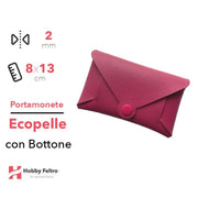 Portamonete con Bottone Ecopelle Fucsia COD.42