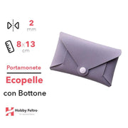 Portamonete con Bottone Ecopelle Lilla COD.26