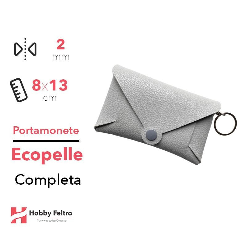 Portamonete completo Ecopelle Grigio COD.27