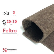 Feltro 20x30cm 3mm Marrone Oliva COD.58