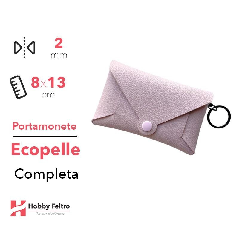 Portamonete completo Ecopelle Rosa Chiaro COD.35