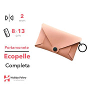 Portamonete completo Ecopelle Salmone Chiaro COD.94