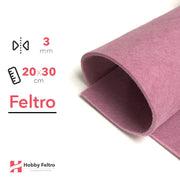 Feltro 20x30cm 3mm Rosa Incarnato Prugna COD.68
