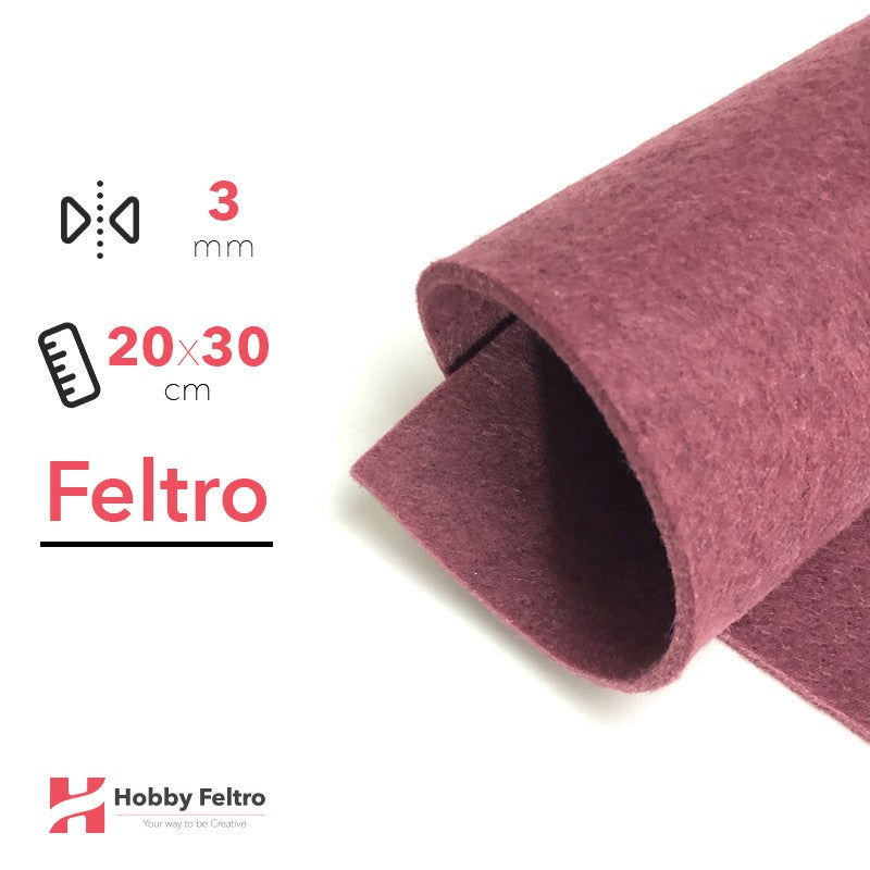 Feltro 20x30cm 3mm Rosso Terra Cotta COD.70