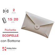 Pochette con Bottone Ecopelle Beige COD.31