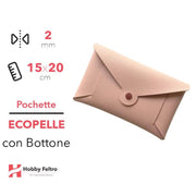 Pochette con Bottone Ecopelle Cipria COD.29