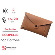 Pochette con Bottone Ecopelle Cuoio COD.49