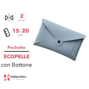 Pochette con Bottone Ecopelle Jeans COD.25
