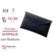Pochette con Bottone Ecopelle Nero COD.1