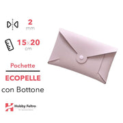 Pochette con Bottone Ecopelle Rosa Chiaro COD.35