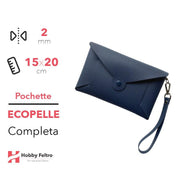 Pochette Completa Ecopelle Blu Notte COD.6
