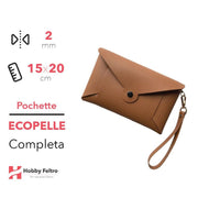 Pochette Completa Ecopelle Cuoio COD.49