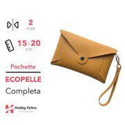 Pochette Completa Ecopelle Giallo Ocra COD.48