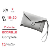 Pochette Completa Ecopelle Grigio COD.27