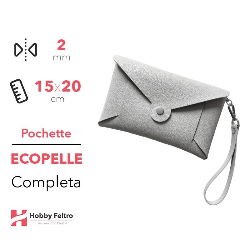 Pochette Completa Ecopelle Grigio COD.27