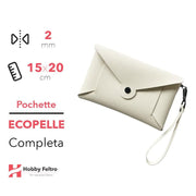 Pochette Completa Ecopelle Panna COD.56