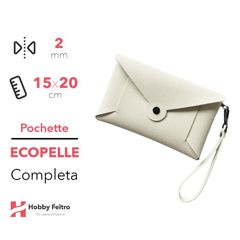 Pochette Completa Ecopelle Panna COD.56