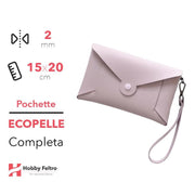 Pochette Completa Ecopelle Rosa Chiaro COD.35