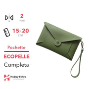 Pochette Completa Ecopelle Verde COD.43