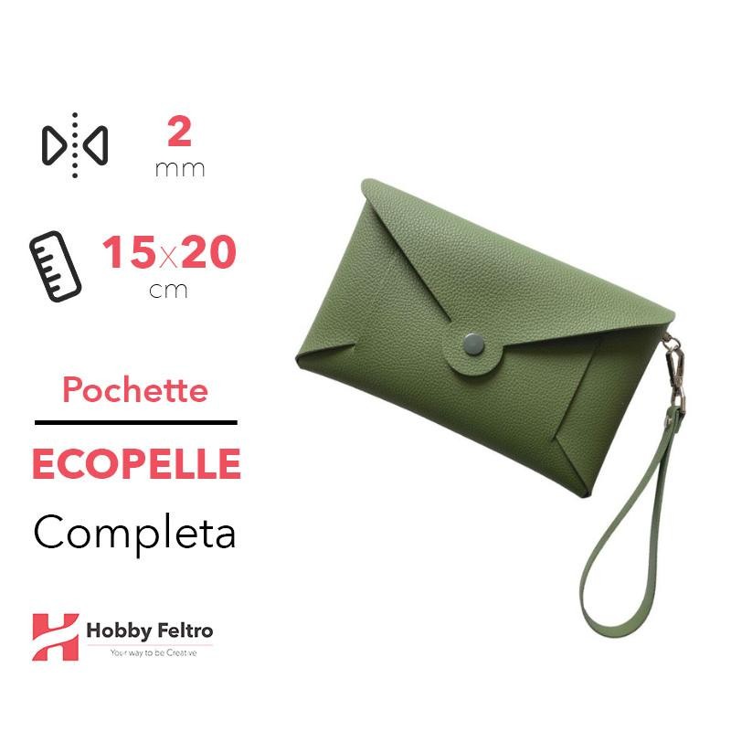 Pochette Completa Ecopelle Verde COD.43