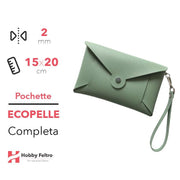 Pochette Completa Ecopelle Verde Salvia COD.99