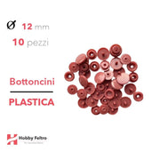 Bottoncini in plastica colorati Amaranto COD.B15