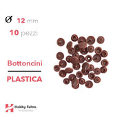 Bottoncini in plastica colorati Antico Scuro COD.B26