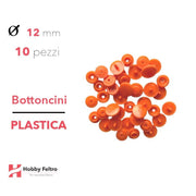 Bottoncini in plastica colorati Arancio COD.B55