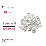 Bottoncini in plastica colorati Bianco COD.B3