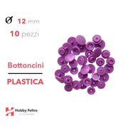 Bottoncini in plastica colorati Ciclamino COD.B56
