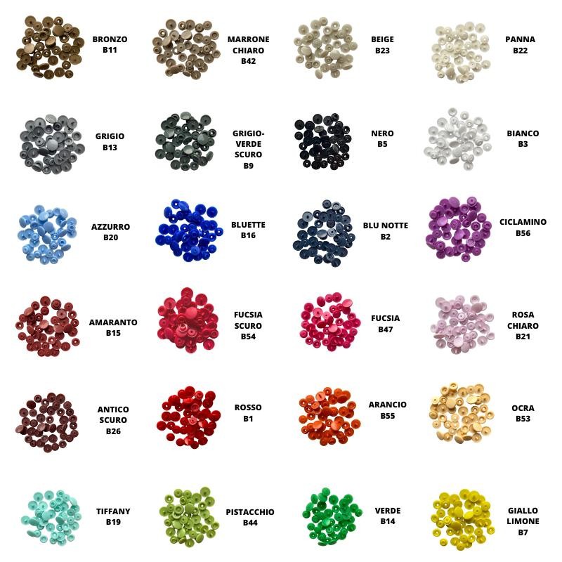 Bottoncini in plastica colorati Ciclamino COD.B56