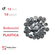 Bottoncini in plastica colorati Grigio COD.B13