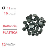 Bottoncini in plastica colorati Grigio Verde Scuro COD.B9