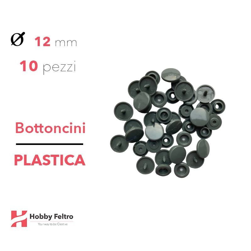 Bottoncini in plastica colorati Grigio Verde Scuro COD.B9
