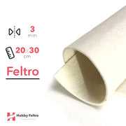Feltro 20x30cm 3mm Bianco COD.88