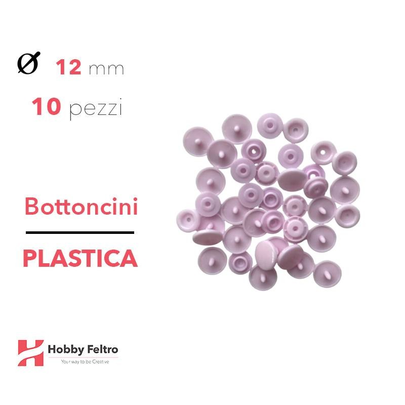 Bottoncini in plastica colorati Rosa Chiaro COD.B21