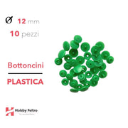 Bottoncini in plastica colorati Verde COD.B14