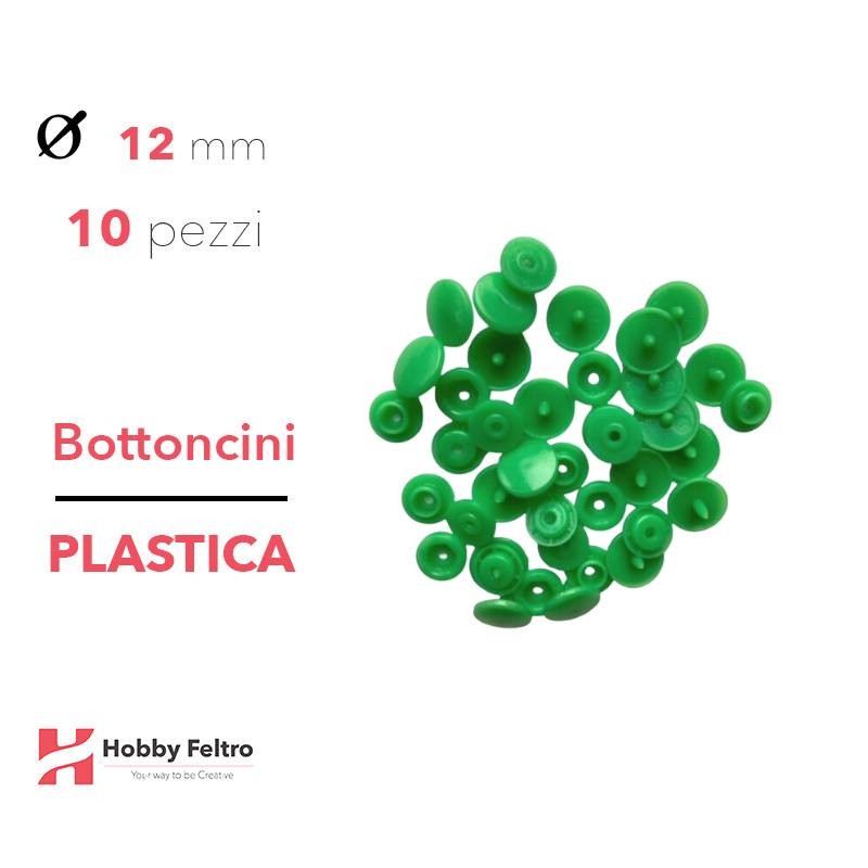 Bottoncini in plastica colorati Verde COD.B14