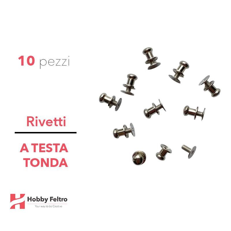 Rivetti a testa tonda Argento cod.testatonda1